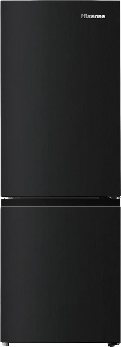冷蔵庫 幅49cm、175リットル ブラック、HR-D1701B 2ドア、右開き、大容量、122リットル冷凍庫、スリムライン