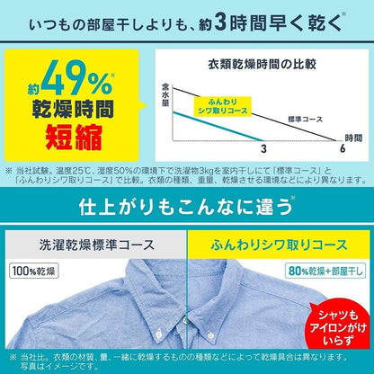 乾燥機能付きドラム洗濯機 洗濯機8kg 洗濯・乾燥3kg 幅59.5cm 【安心温水洗浄】毛羽立ち・シワとりコース 乾燥時間49%短縮 CDK832